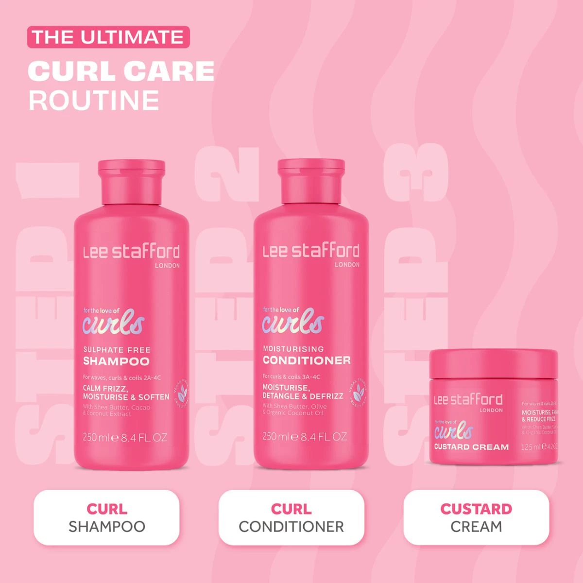 Lee Stafford For The Love Of Curls Custard Cream 125ml - Afbeelding 4