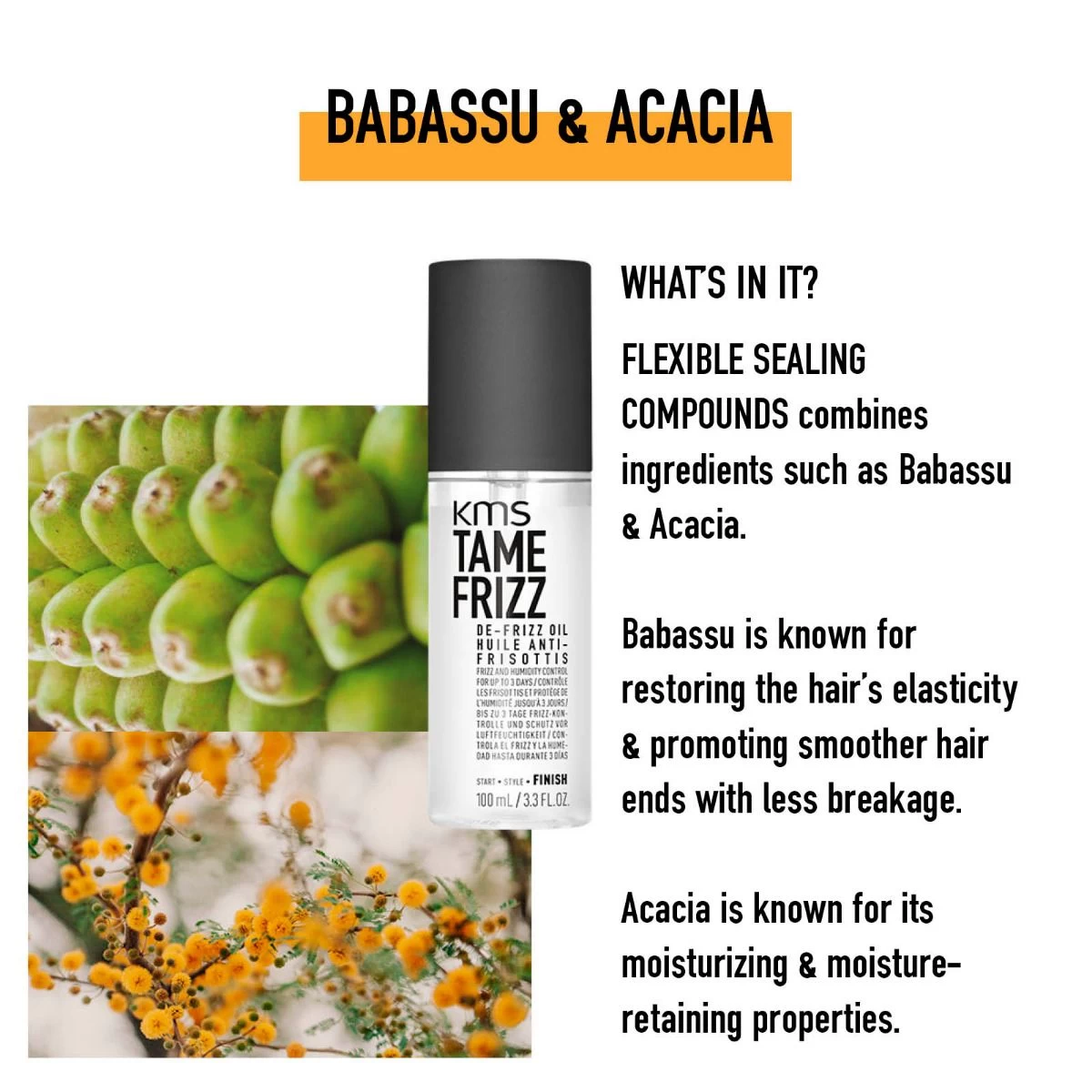 KMS Tame Frizz De-Frizz Oil 100ml - Afbeelding 3