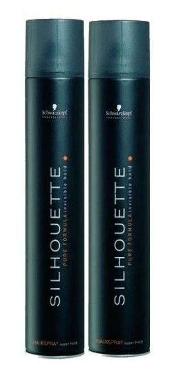 2x Schwarzkopf Silhouette Super Hold Spray 500ml